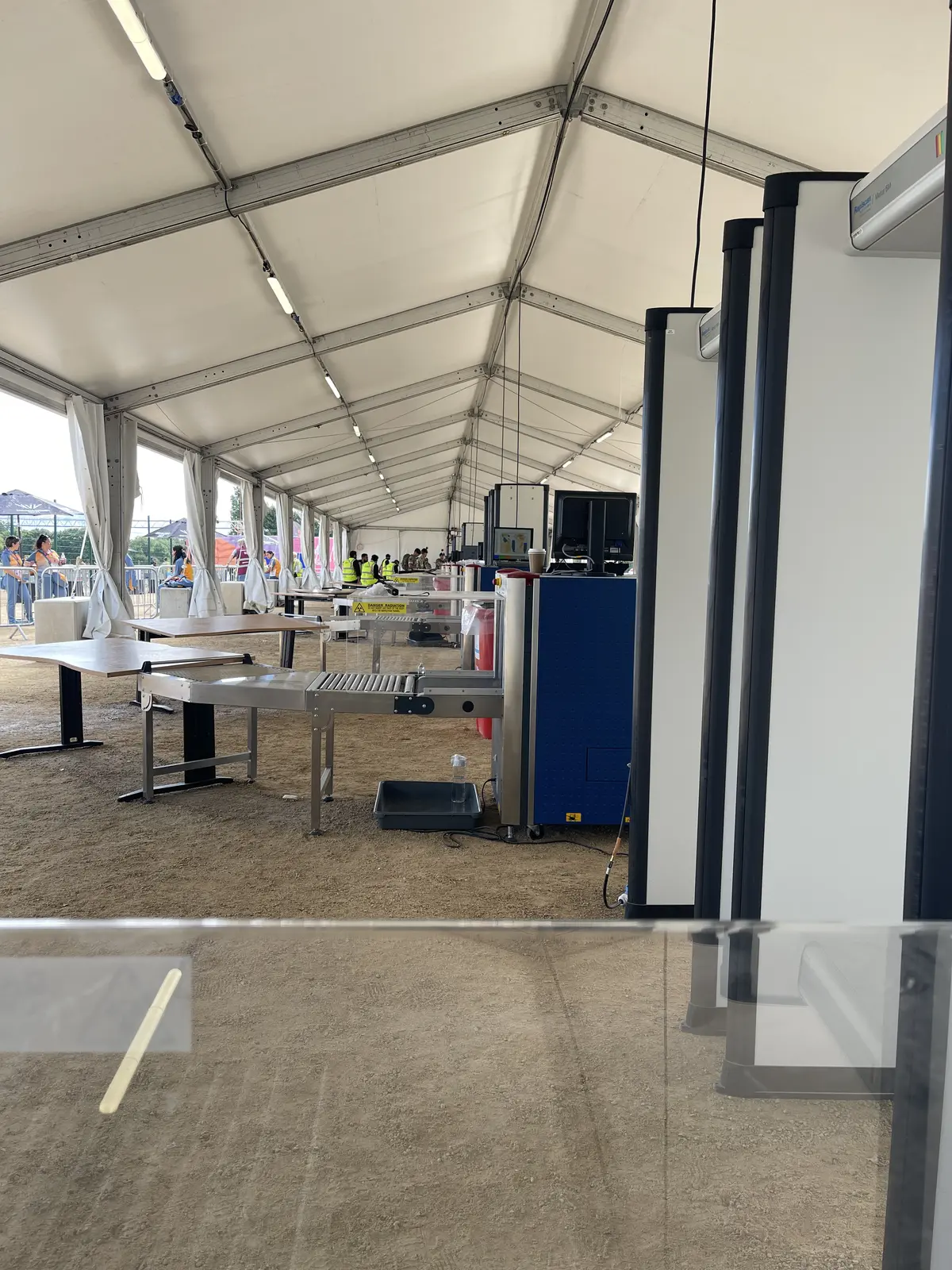 X-ray hire lanes with staff at the Commonwealth Games