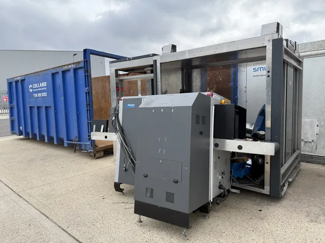 Decommissioned X-ray machine being stripped down for recycling