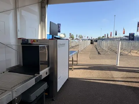 AI-automated X-ray screening at a Formula 1 event