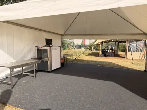X-ray machine with AI detection deployed trackside at Formula 1