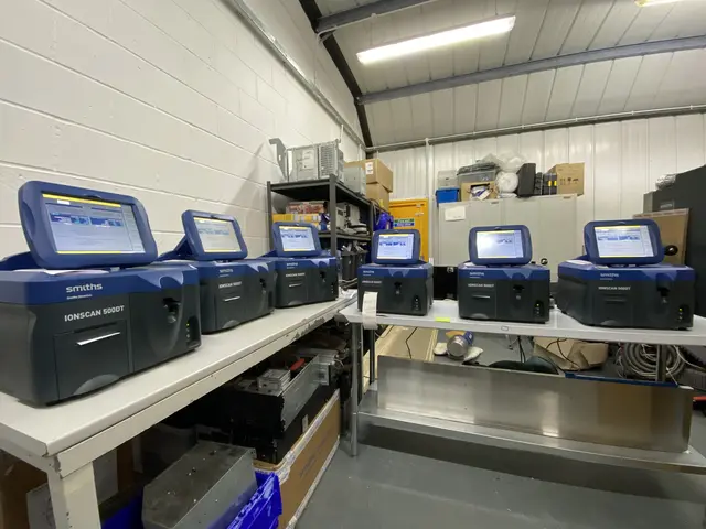Smiths Detection IONSCAN 500DT explosives trace detectors on the RedteQ bench