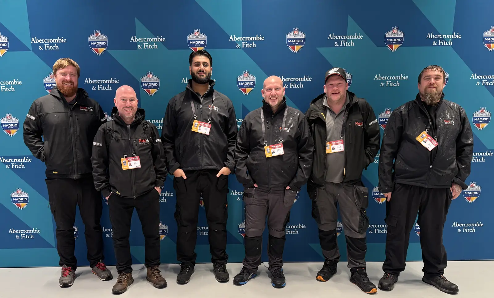 The RedteQ crew at an NFL international game deployment