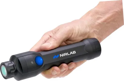NIRLAB NIRLight handheld substance identification device held in one hand