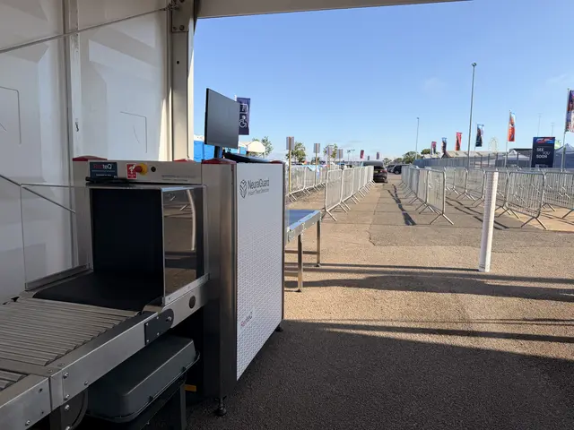 Security screening lane at the British Grand Prix Silverstone