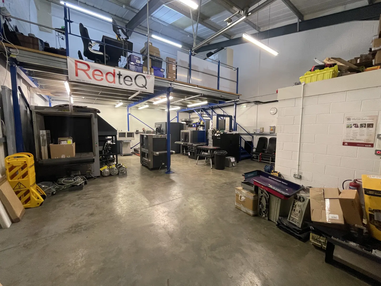 Inside the RedteQ workshop with X-ray machines under refurbishment